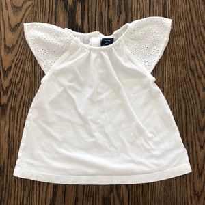 BabyGap flutter sleeve shirt with eyelet detail